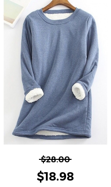 Plush Dusty Blue Round Neck T Shirt