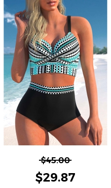 ROTITA Polka Dot High Waisted Black Bikini Set
