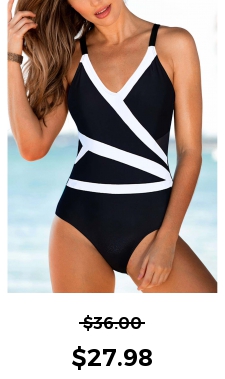 ROTITA Spaghetti Strap V Neck One Piece Swimwear