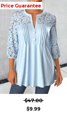 ROTITA Tuck Stitch Light Blue Split Neck Blouse