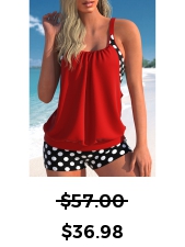 ROTITA Ruched Navy Polka Dot High Waisted Tankini Set