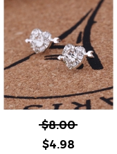 Heart Rhinestone Arrow Detail Silver Earrings