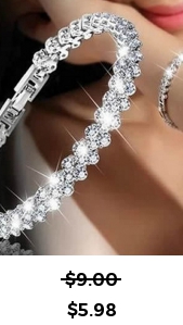Rhinestone Detail Round Silvery White Alloy Bangle
