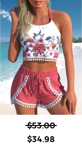 ROTITA Lace Dark Reddish Purple Floral Print Bikini Set